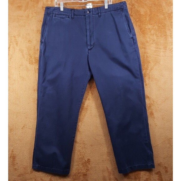 ALEX MILL Pants Mens Size 38 Navy Chino Straight Leg Adjustable Waist $165 - Picture 2 of 11